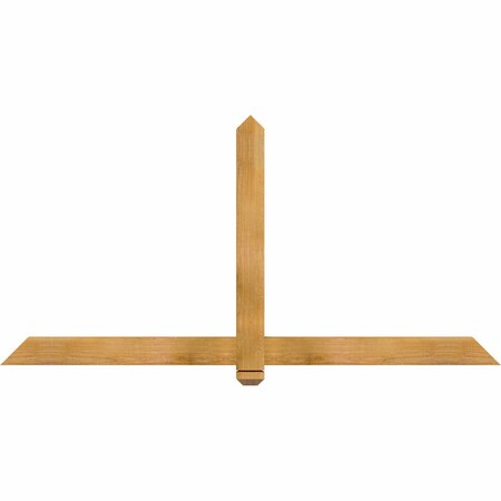 Ekena Millwork Eugene Rough Sawn Timber Gable Bracket, Western Red Cedar, 72"W x 36"H x 2"D x 4"F, 12/12 Pitch GBW072X36X0204EUG00RWR